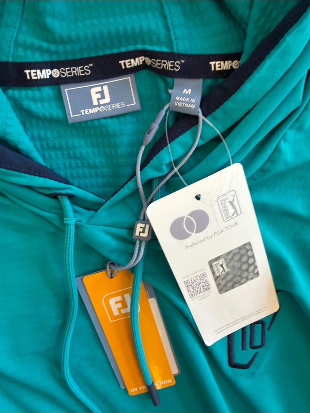 FootJoy Teal Hooded Performance Rash Guard - Picture 2 of 6